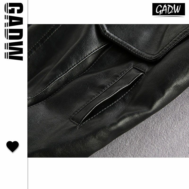 Áo khoác da đính logo siêu chất