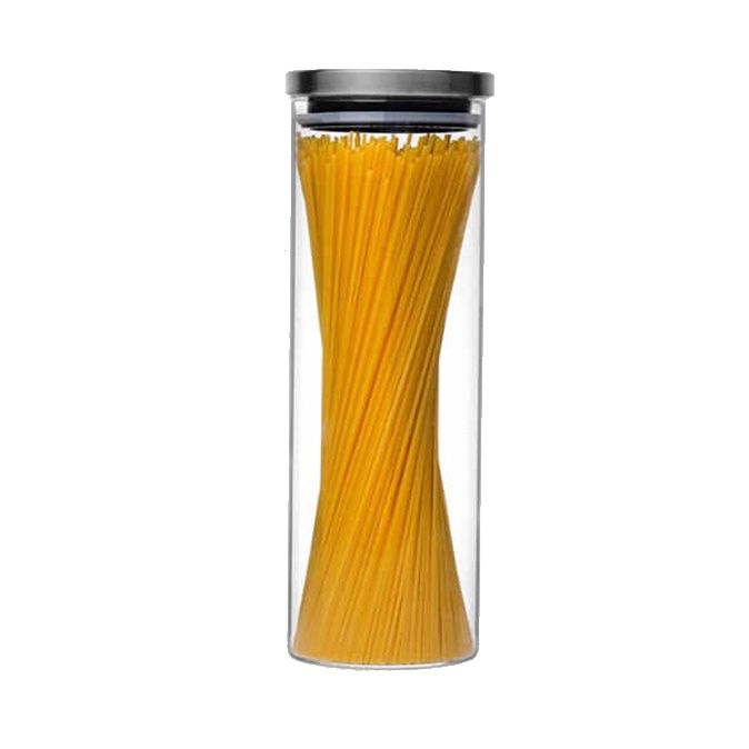 Hũ thủy tinh tròn chịu nhiệt nắp inox hít kín hơi 2 lít - SAPATA [ĐỦ SIZE]