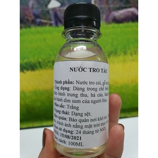 Nước tro tàu Chai 100ml - Giúp làm mềm vỏ bánh, giúp bánh lên màu đậm hơn, đẹp hơn - Ship toàn quốc