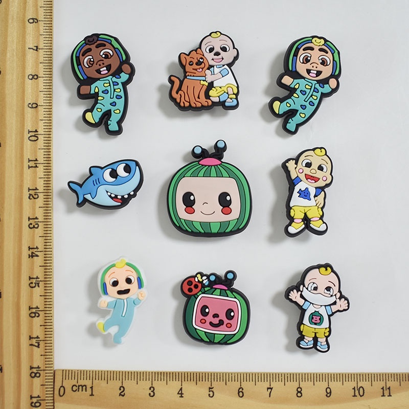 Charms Phụ Kiện Khóa Giày Cao Su Mềm PVC Hình Hoạt Hình Cho Trẻ Em