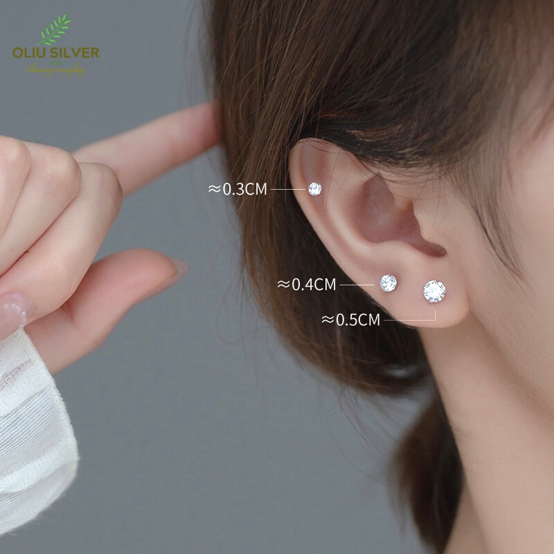Bông Tai Bạc S925 Mini Bling Dots Xinh Xắn | Khuyên Tai Nữ Trang Sức Bạc Thời Trang