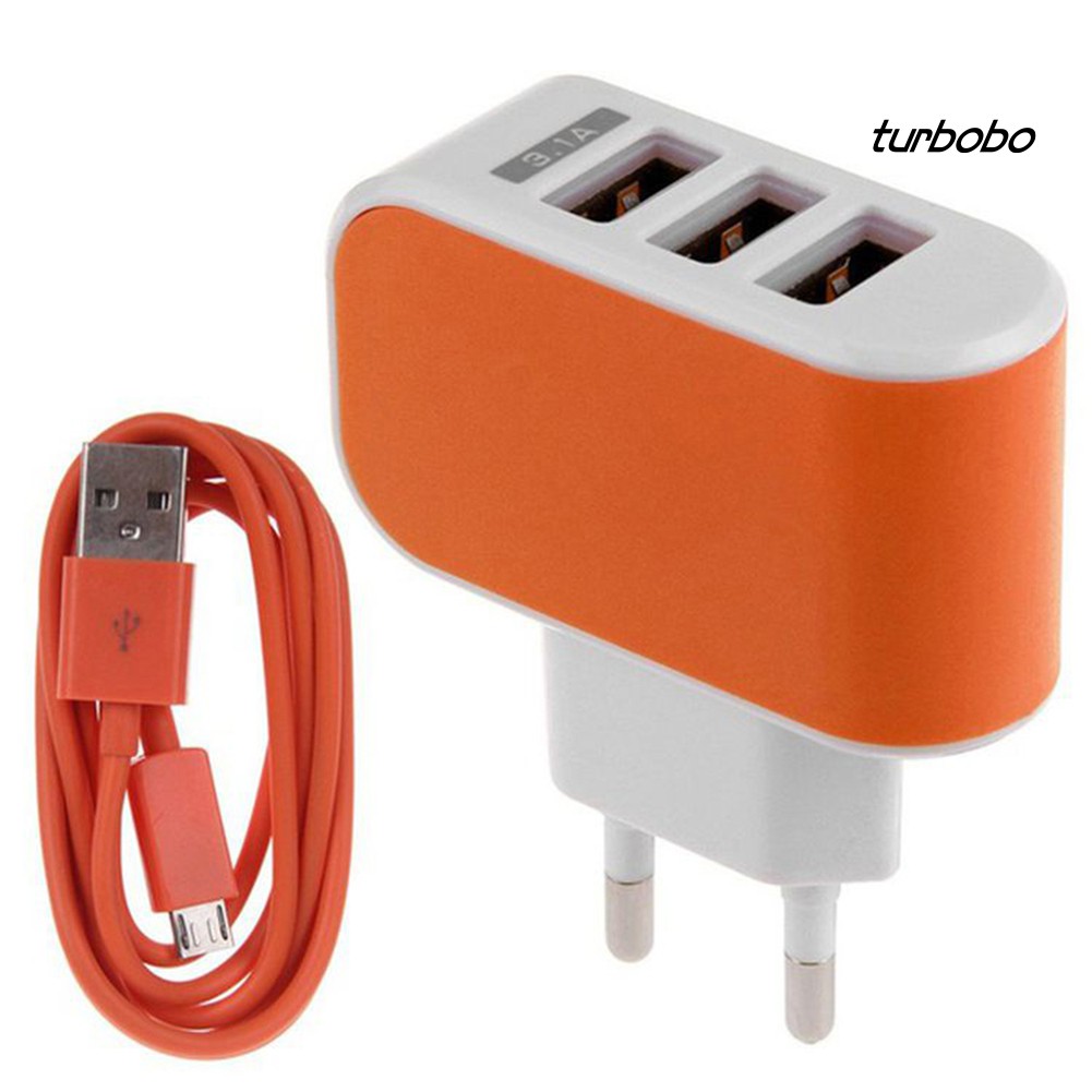 Cốc Sạc Nhanh 3 Cổng Usb 3.1a Khi Đi Du Lịch