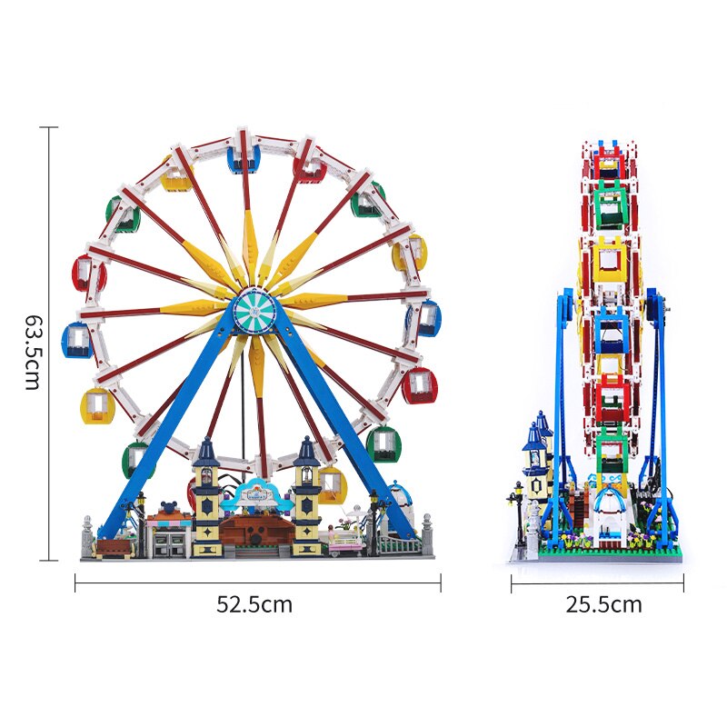 đồ chơi giáo dục Lắp ráp Mô hình Mould king 11006 The APP Motorized Ferris Wheel With Light