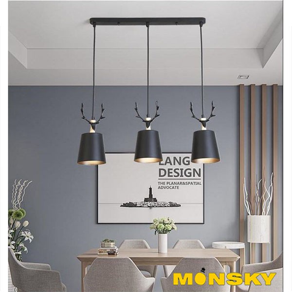 Bộ đèn thả MONSKY BELIN cao cấp kèm bóng LED chuyên dụng và đế ốp trần