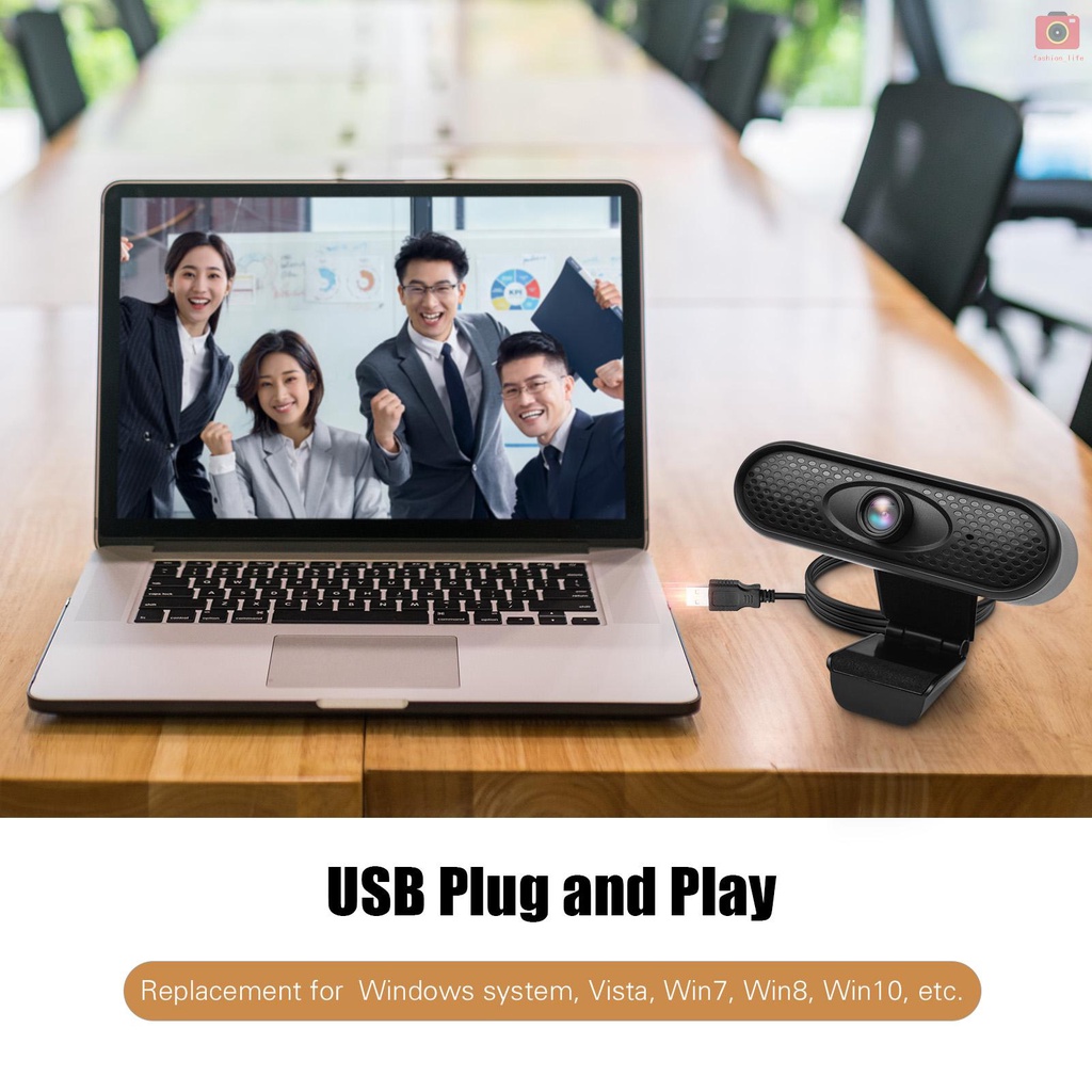 Webcam 1080P Độ Phân Giải Cao Tích Hợp Micro Cho Máy Tính Laptop