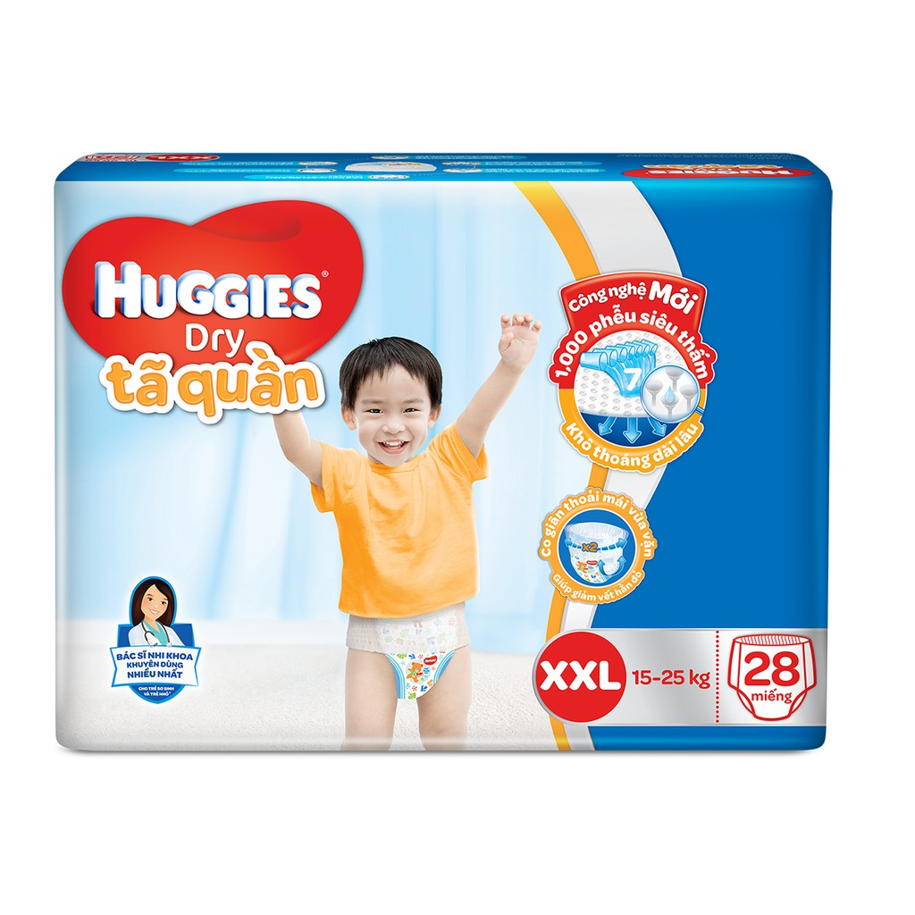 Tã quần Huggies Size M42/ L38/ XL34/ XXL30