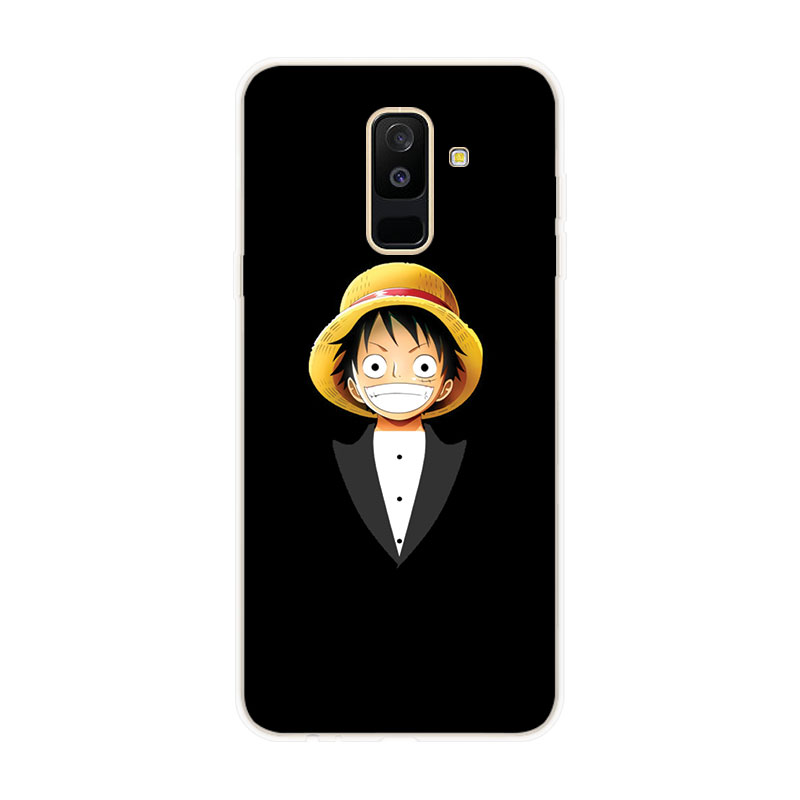 Ốp Lưng Samsung Galaxy A6 A6+ Plus A7 A8 A8+ Plus A9 2018 TPU mềm Case One Piece Black