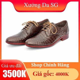 Giầy Tây Xỏ Dây Da Cá Sấu Cao Cấp