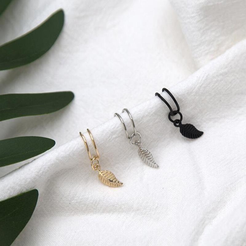 Khuyên tai bông tai kẹp vành tai nữ mẫu lá phong cách Hàn Quốc thời trang cá tính quà tặng trang sức xinh xắn dễ thương