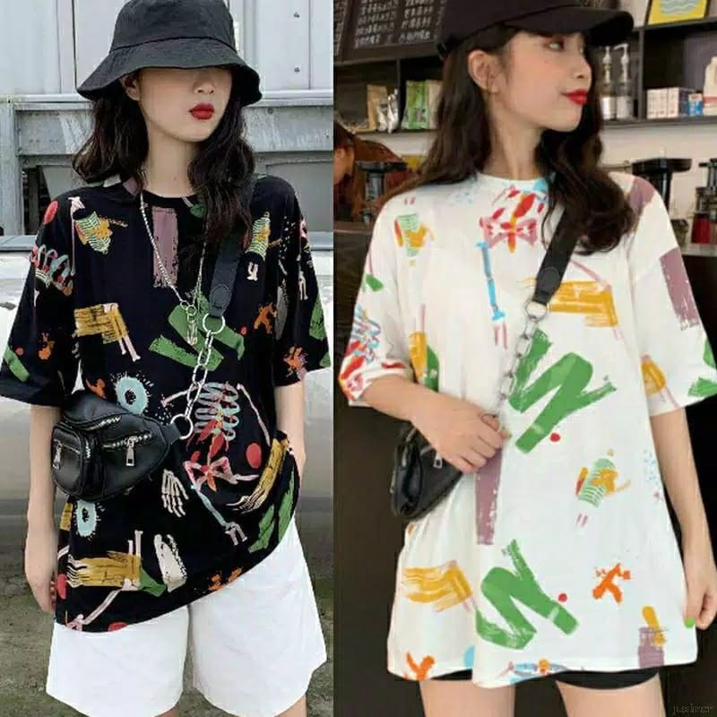 Áo thun dáng rộng thời trang mùa hè cho nữ