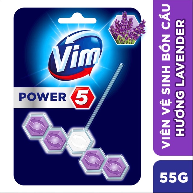 Viên Vệ Sinh Bồn Cầu Vim 55g tím