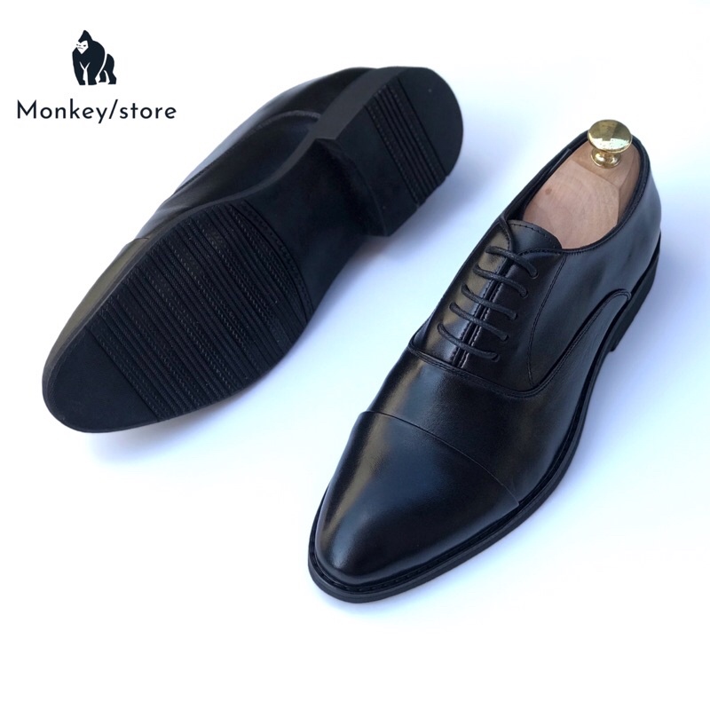 Giày tây buộc dây, Da bò cao cấp - Bảo hành 12 tháng ( Mã GTD01 - Ảnh thật kèm video )