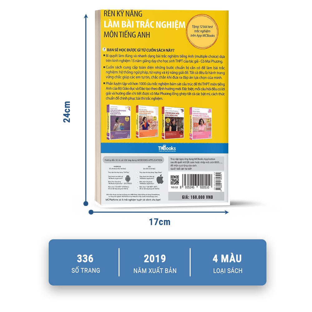 Sách Rèn Kỹ Năng Làm Bài Trắc Nghiệm Môn Tiếng Anh TKbooks