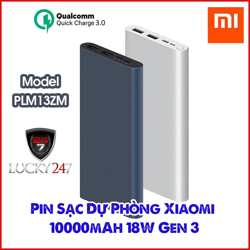 Sạc Dự Phòng Xiaomi Gen 3 18W 10000mah cổng USB, type C Fast Charge Power Bank - Chất Lượng Cao