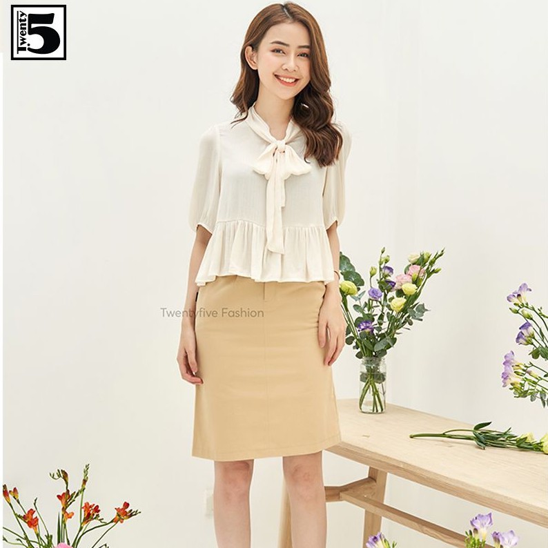 Áo sơ mi nơ buộc cổ Twentyfive N1010