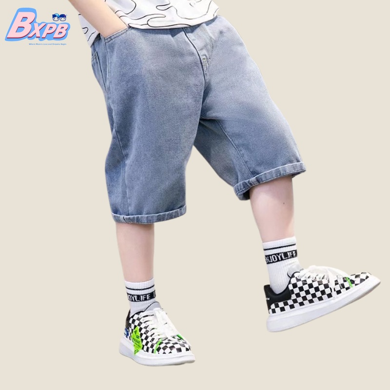 Quần short jean BXPB ống rộng thời trang hè giản dị cho bé trai