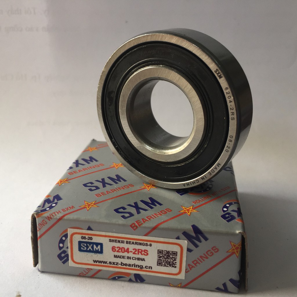 Vòng bi, bạc đạn đường kính trục 20mm, đường kính ngoài 47, chiều dày 14mm Model 6204