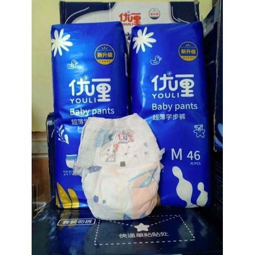 Tã Bỉm ( Dán - Quần ) YOULI BABY PANTS Đủ Size (S56/M48/M44/L42/L42/XL40/XXL36) ( SIÊU GIÁ RẺ )