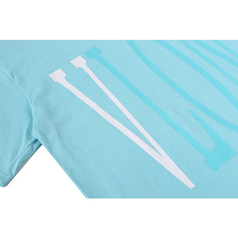 Áo Thun Cotton Tay Ngắn In Chữ Vlone Kiểu Cổ Điển Thời Trang Mùa Hè Cho Học Sinh Size S-XL