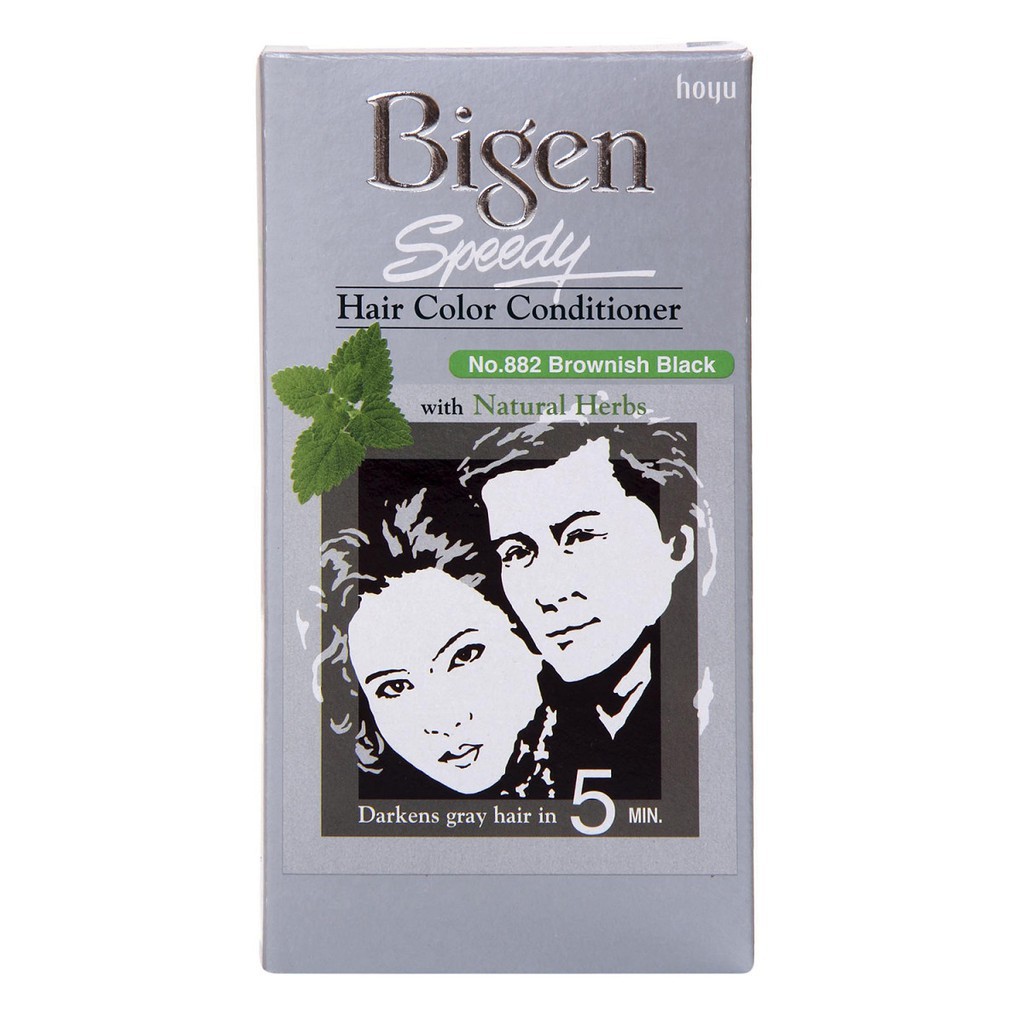 Thuốc nhuộm tóc Bigen Speedy Hair Color Conditioner 882 Nâu Đen 80g