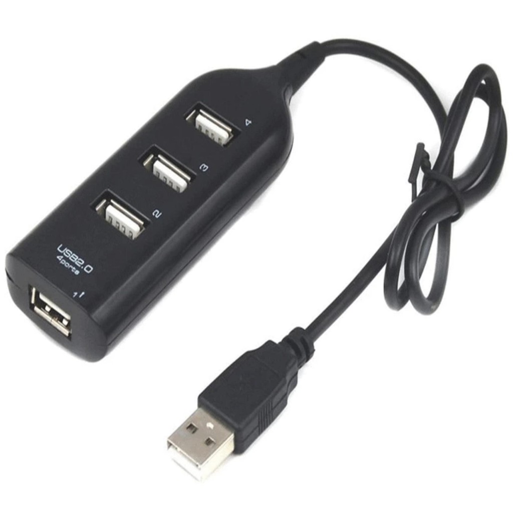 Bộ 2 Bộ chia usb cho máy tính USB 2.0 Hub 4 Port (Đen) 1000000056x2