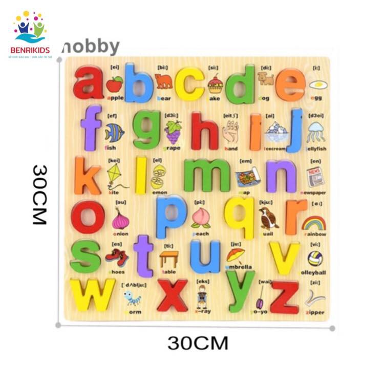 Đồ Chơi Giáo Duc Bảng Chữ Cái,Số Nổi Bằng Gỗ (Chủ Đề Chọn Ở Phần Phân Loại)