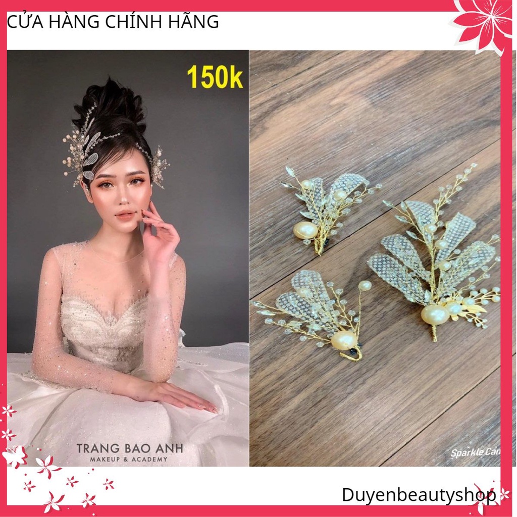 Bộ cài 3 chiếc Cài Cô Dâu Hạt Trai Siêu Đẹp nhiều mẫu DuyenBeautyshop