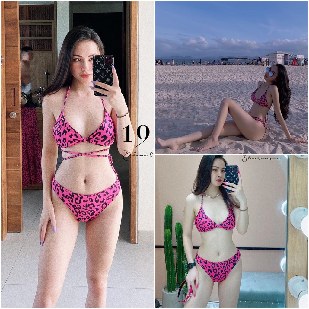 Bikini 2 mảnh da báo hottrend Đồ bơi nữ sexy quyến rũ