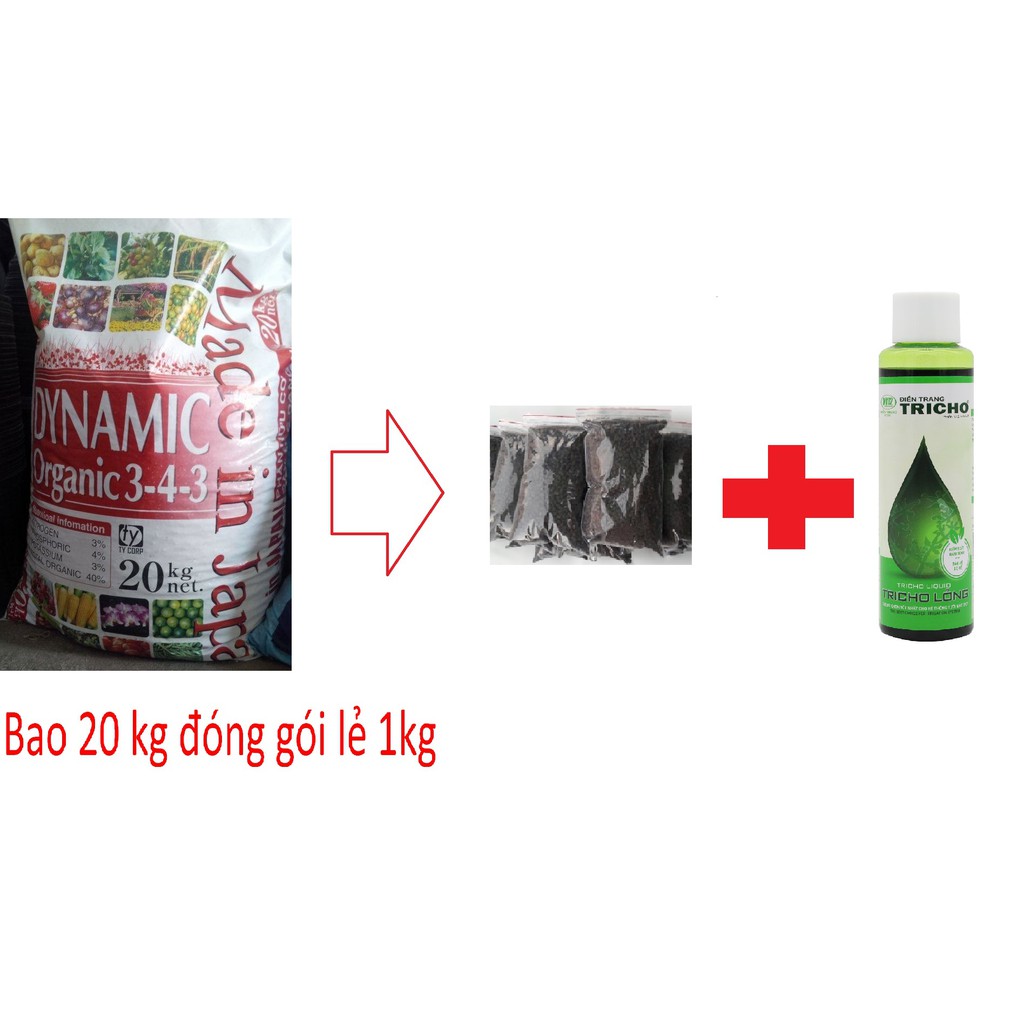 Phân Dynamic Nhật 1kg và Trichoderma Điền Trang lỏng 100ml