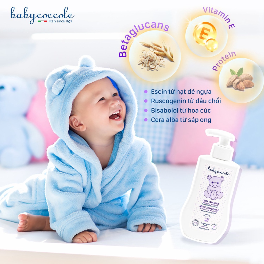 BABYCOCCOLE - Sữa dưỡng thể cấp ẩm chiết xuất hạnh nhân Babycoccole 250ml