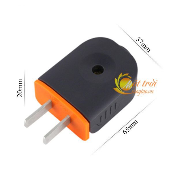 GIÁ CỰC TỐT - Phích cắm chân dẹt gấp Đen-Cam