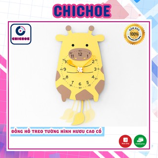 Đồng hồ treo tường💖HÀN QUỐC 💖trang trí decor mọi không gian hình hươu cao cổ - Giraffe wall clock