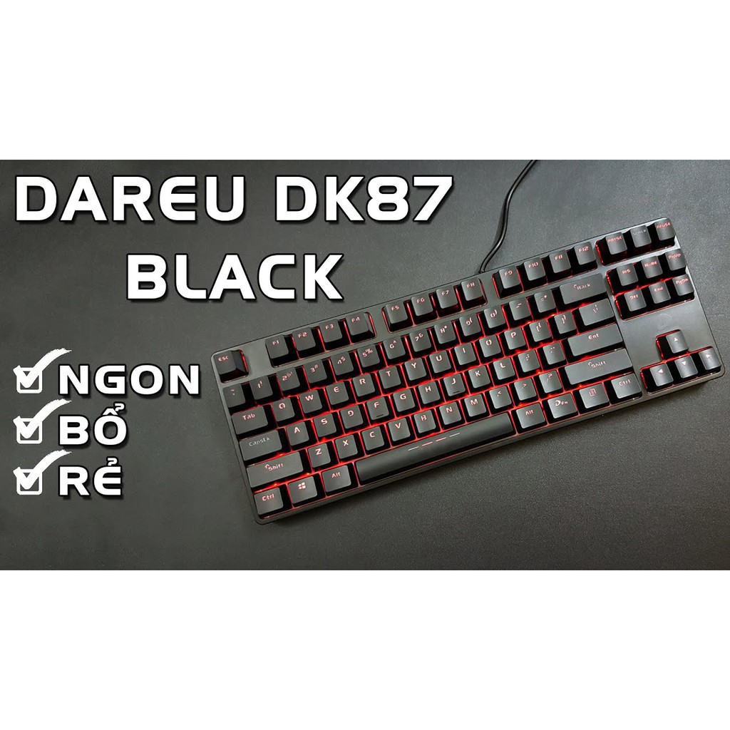 Bàn phím cơ Dareu EK87 - Mã cũ DK87 - Đèn led màu đỏ - Thay được keycap - Bảo hành 24 tháng - Lỗi 1 đổi 1 [ Hàng chính h