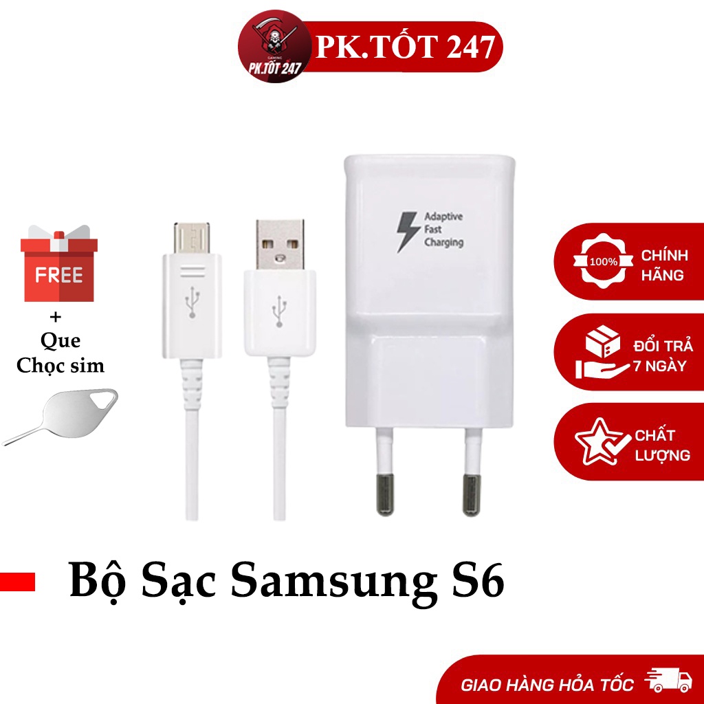 Bộ Sạc Nhanh Samsung S6 S7 S8 S10 Note 4 Note 5 V-2A Chân Cắm Micro USB - Bảo Hành Lỗi Đổi Mới