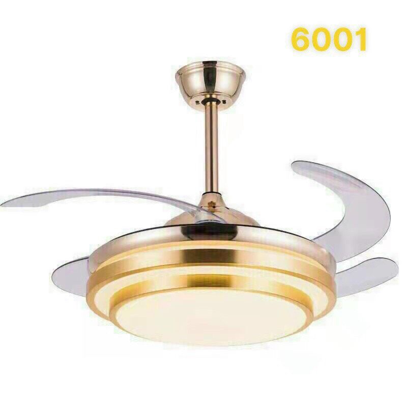 Đèn quạt trần giấu cánh. cánh cụp , cánh xoè. 6 tốc độ gió