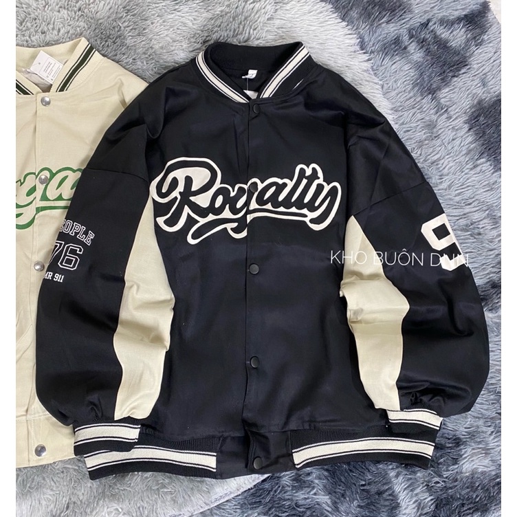 Khoác kaki bomber hai lớp ROY-IALLY bo viền hai size L-XL