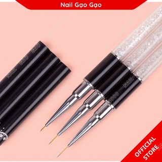 Cọ vẽ nét cán đá 3 size 6mm 9mm 11mm - cọ vẽ nail chuyên dụng lẻ chiếc