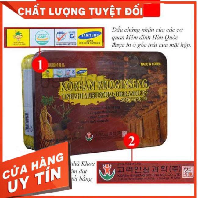 Đạm Tổng Hợp Hồng Sâm Nhung Linh Chi, Hộp 60 viên