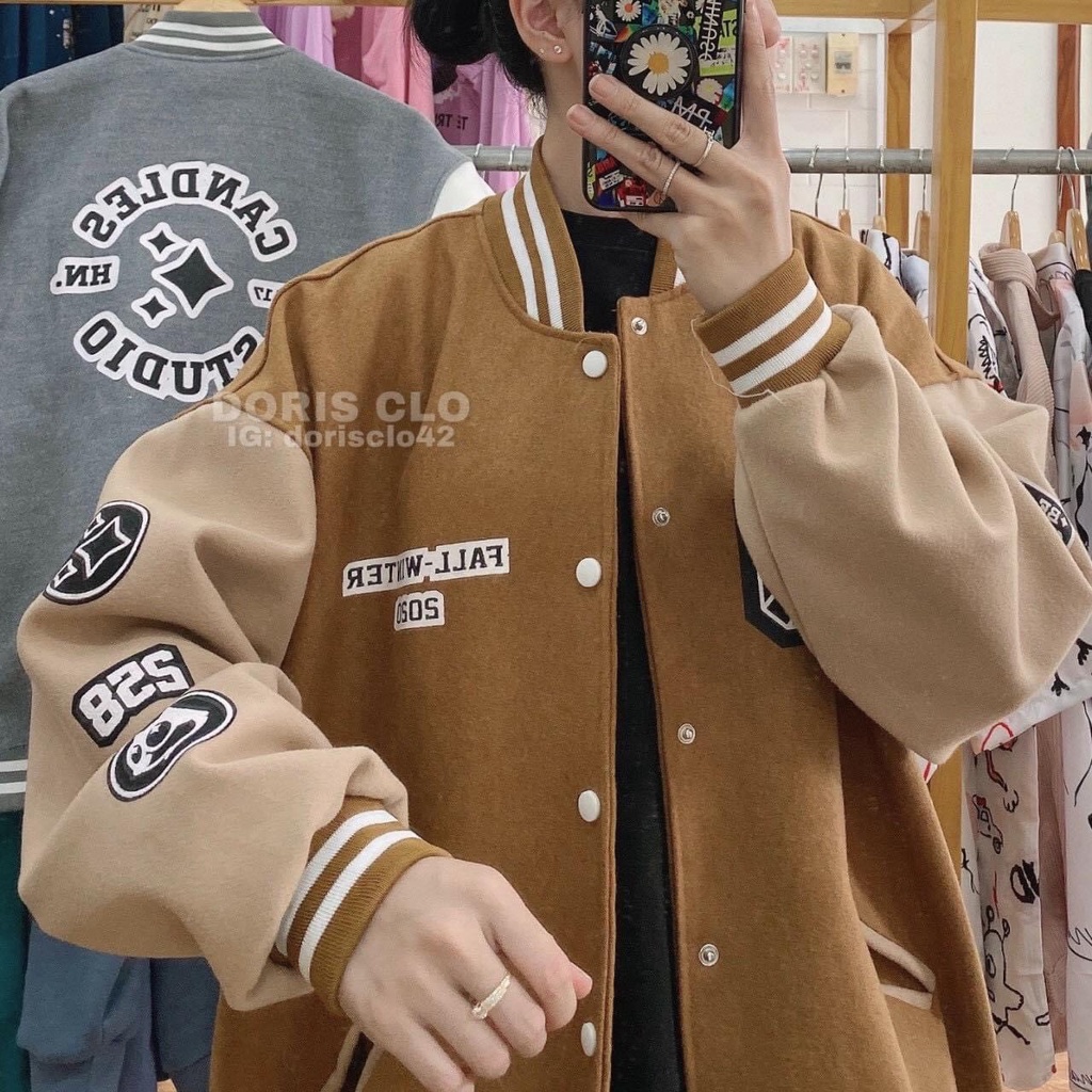 ÁO KHOÁC NỈ NAM NỮ KIỂU DÁNG BOMBER FALL WINTER CỰC ĐẸP CHẤT LỪ