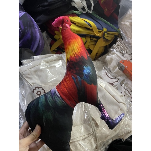 Gà giả tập lực gà đá , gà thú bông 3D