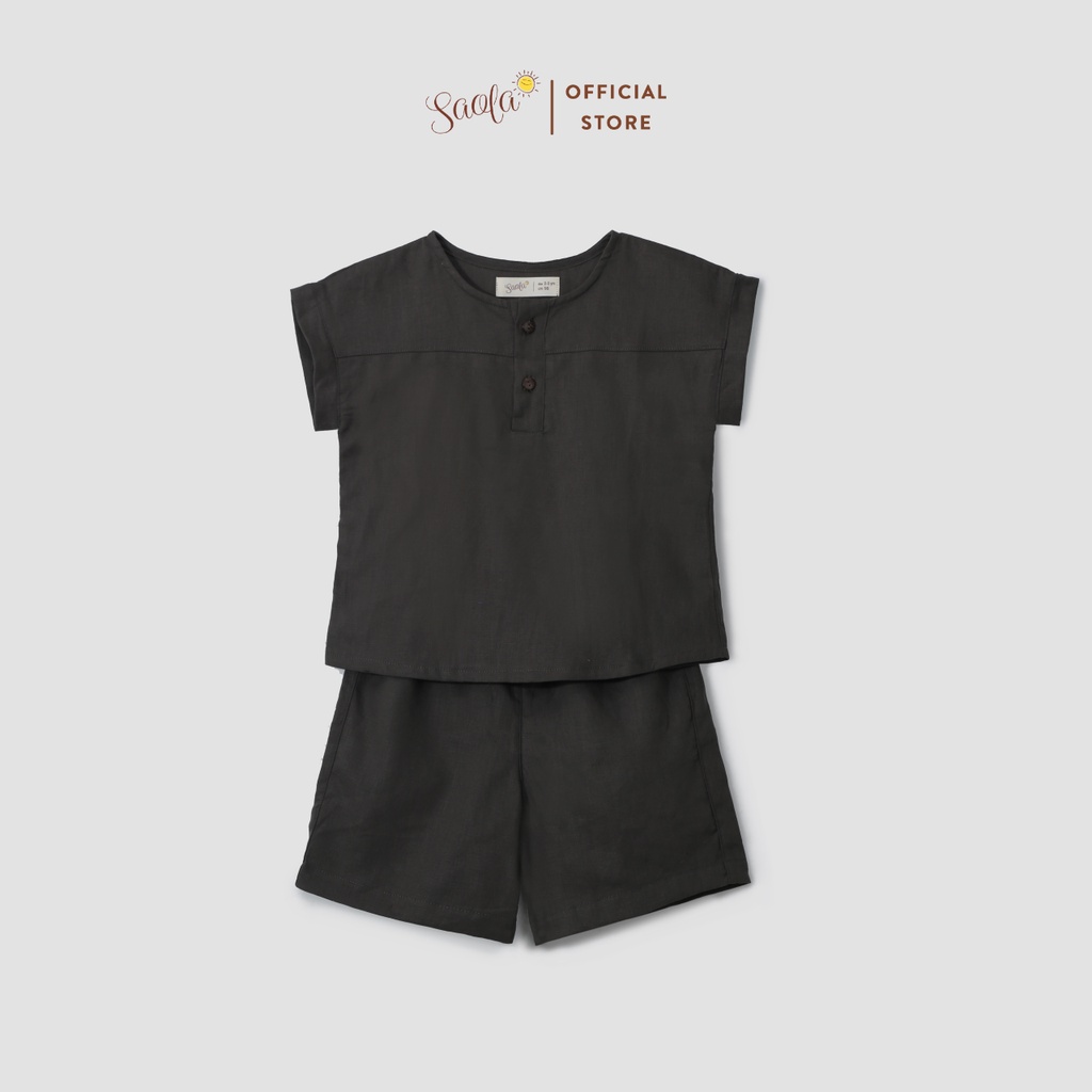 Bộ Áo Quần Linen Thoáng Mát Cho Bé Trai / Bé Gái - PULPO SET - SEL011 - SAOLA KIDS CLOTHING