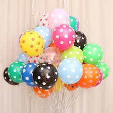Bóng Cao Su Chấm Bi Nhiều Màu Sắc Trang Trí Tiệc Sinh Nhật - Thôi Nôi - Đầy Tháng - Decor Happy Birthday