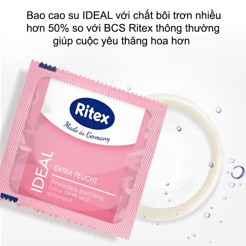 Bao cao su Ritex SORTIMENT - SIÊU PHỐI HỢP hàng đầu tại Đức ôm khít chân thật [ HỘP 10 CHIẾC ] CÓ CHE TÊN RI-SORTIMENT10