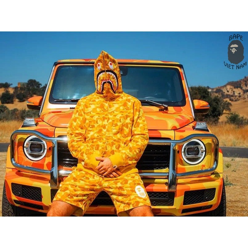 Jacket Bape Shark x PUBG fullzip , Áo khoác Hoodie Bape Cá Ngáo