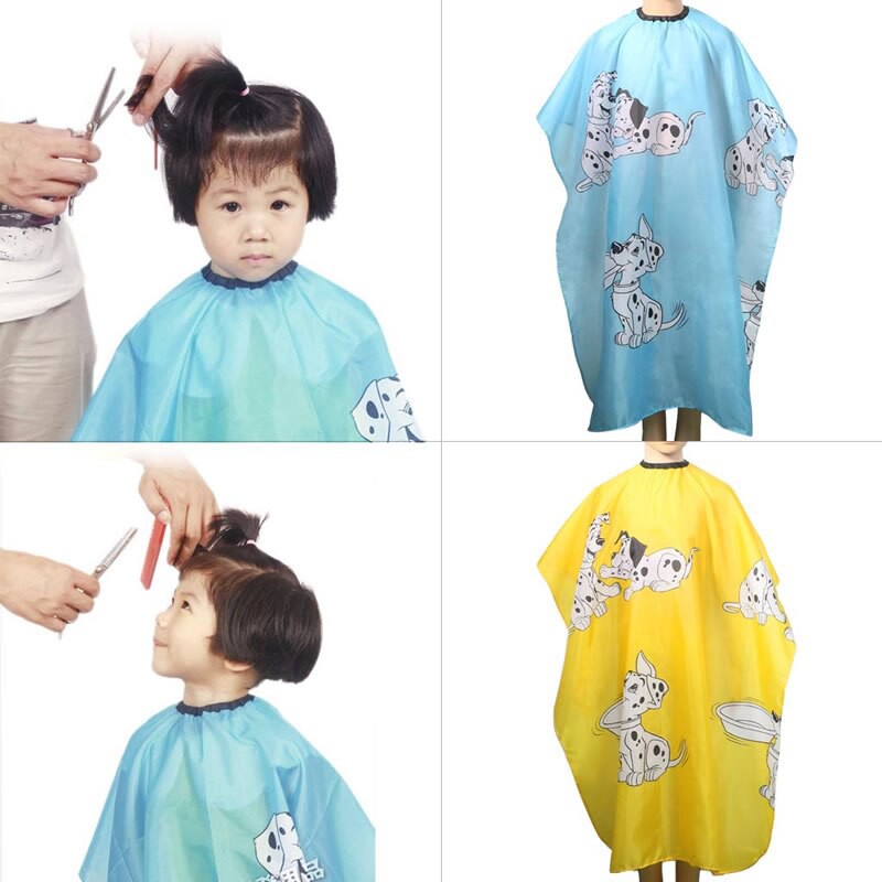 Áo Choàng Cắt Tóc Chống Thấm Nước Chó Đốm Đáng Yêu Cho Bé