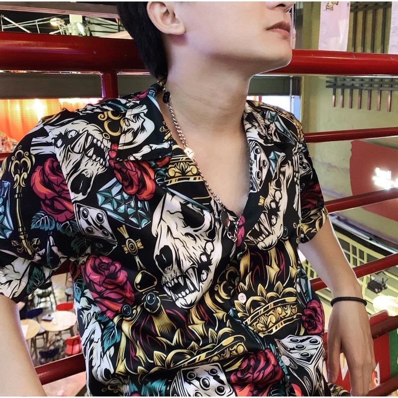 Áo sơ mi hoạ tiết KOKs / Sơ mi tay lỡ oversize / Tặng kèm stickers