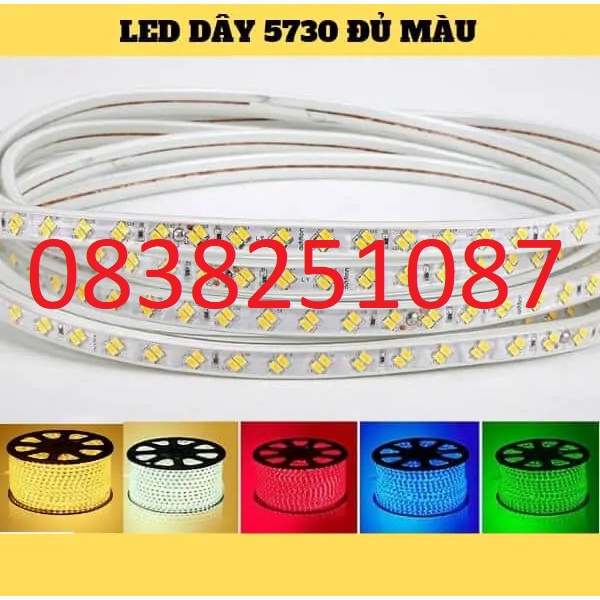 LED DÂY 5730 ÁNH SÁNG VÀNG, TRẮNG, XANH DƯƠNG, XANH LÁ (bán lẻ 1 mét)