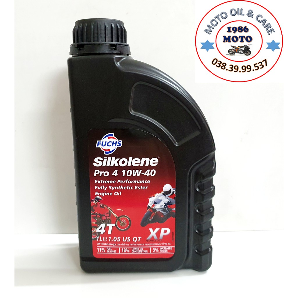 Fuchs Silkolene Pro 4 5w40 - 10W40 Nhớt Tổng Hợp Toàn Phần Gốc Ester - Made in UK