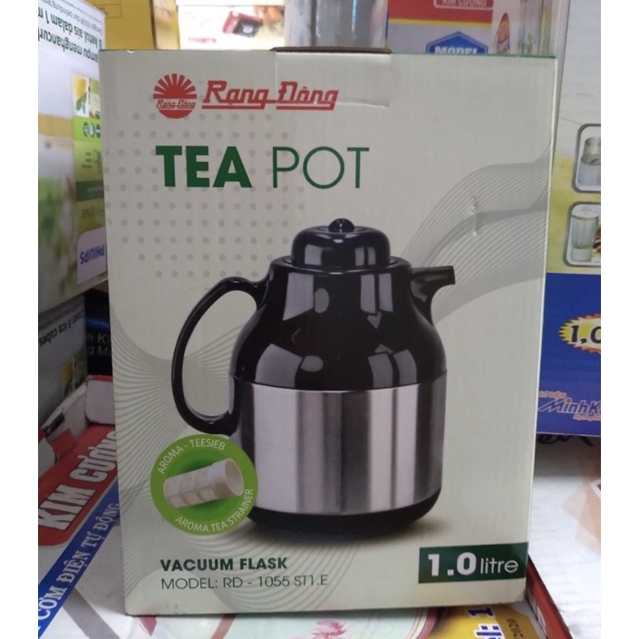 Bình thủy trà 1 lit Rạng Đông 1055 Inox / Nhựa