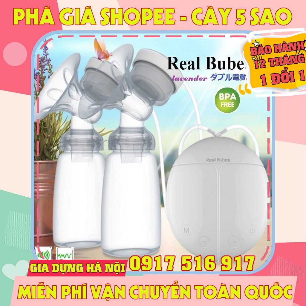 MÁY HÚT SỮA ĐIỆN ĐÔI REAL BUBEE ( BH 12 THÁNG )